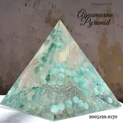 Mẫu Kim Tự Tháp Đá Thiên Nhiên Aquamarine | 2005120 | Crystal Light