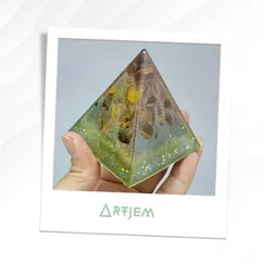 Mẫu P2105231 Kim Tự Tháp Mỹ Thuật Đá Mắt Hổ Thiên Nhiên Artgem