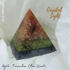 Mẫu  2004292 Kim Tự Tháp Đá Mã Não Agate Crystal Light