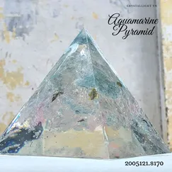Mẫu Kim Tự Tháp Đá Quý Aquamarine | 2005121B | Crystal Light