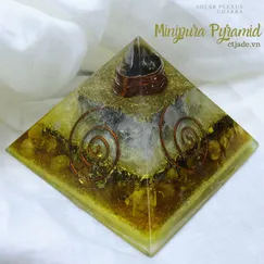 Mẫu số 2003313 Giza Orgonite Hoàng Kim, kim tự tháp sinh năng 13cm