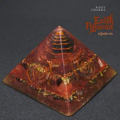 Mẫu số 2003311 Giza Orgonite Hoàng Kim, kim tự tháp sinh năng 13cm