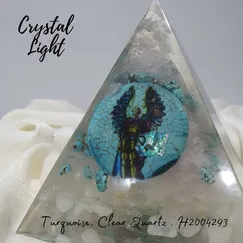 Mẫu 2004293 Kim Tự Tháp Đá Turquoise 140mm  Crystal Light