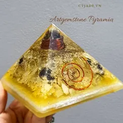 Mẫu số 2004035 Giza Orgonite Hoàng Kim, kim tự tháp sinh năng