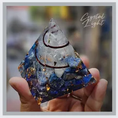 2205021L - Kim tự tháp phong thủy thịnh vượng 50mm, kim tự tháp sinh năng Orgonite đá Lapis Orgonite Crystal Light
