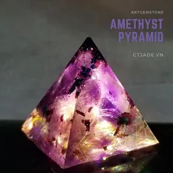 Mẫu số 2004040 Kim Tự Tháp Đá Thạch Anh Tím Crystal Light