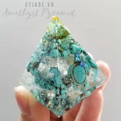 Mẫu số 2004045 Kim Tự Tháp Đá Turquoise Crystal Light