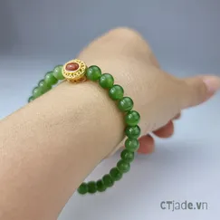 C2107093 | Trang Sức Phong Thủy Cao Cấp CTjade | Vòng Tay Ngọc Bích