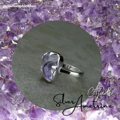 Nhẫn  Bạc Ametrine  Mẫu 20092005 |  Trang sức đá phong thủy CTjade