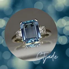 Mẫu Nhẫn Bạc Đá Aquamarine  20080923 | Trang sức cao cấp đá thiên nhiên CTjade