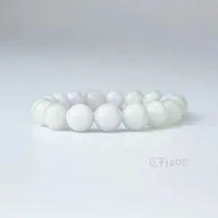 2111137 Trang sức phong thủy hộ mệnh bình an CTjade vòng cẩm thạch trắng thiên nhiên