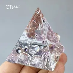 Mẫu P2111227 | Kim tự tháp mỹ thuật đá Ametrine thiên nhiên