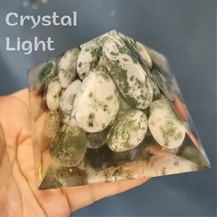Mẫu 2202252 Kim tự tháp Giza đá phong thủy may mắn Crystal Light