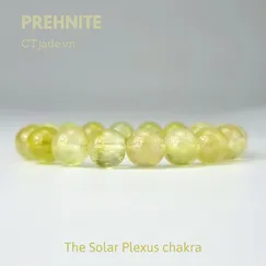 Mẫu 2106012 | Trang sức phong thủy năng lượng thịnh vượng đá Prehnite thiên nhiên CTjade, năng lượng vàng