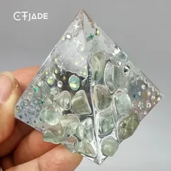 Mẫu P2111222 | Kim tự tháp mỹ thuật đá Fluorite thiên nhiên