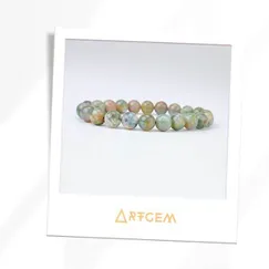 2110186 Vòng tay đá thiên nhiên Picasso Jasper Artgem phiên bản giới hạn