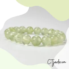 Mẫu 1903192 | Trang sức đá phong thủy hộ mệnh bình an, vòng tay đá Prehnite thiên nhiên CTjade