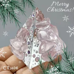 Mẫu P2111226 | Kim tự tháp mỹ thuật đá thạch anh hồng thiên nhiên