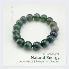 Mẫu số 2209092 Chuỗi hạt Lục Thạch Tủy, chuỗi đá phong thủy hộ mệnh bình an, may mắn Saigonistar