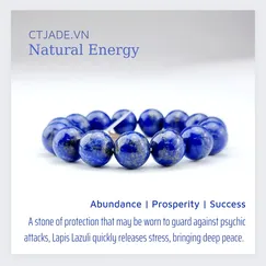 Mẫu 220919 Trang sức phong thủy hộ mệnh, vòng Tay Đá Thiên Nhiên Lapis Lazuli CTjade 12ly