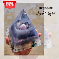 Mẫu 2210201 Kim tự tháp phong thủy, kim tự tháp năng lượng Crystal Light, Orgonite Crystal Light