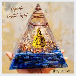 Mẫu 2211071 Orgonite Kim tự tháp phong thủy, kim tự tháp năng lượng Crystal Light, Orgonite Crystal Light