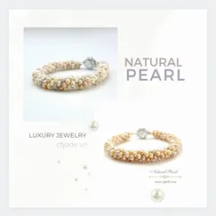 Mẫu số 2301209 - Trang sức phong thủy hộ mệnh vòng tay Ngọc Trai Thiên Nhiên