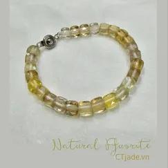 Mẫu 230221 Trang sức phong thủy thịnh vượng may mắn, vòng tay đá Fluorite thiên nhiên |  CTjade