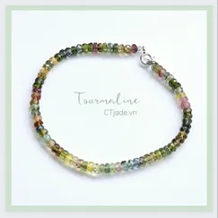 Mẫu số 2303131 Trang sức đá phong thủy hộ mệnh bình an, vòng tay đá Tourmaline thiên nhiên CTjade