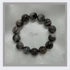 2206171 Vòng gỗ hóa thạch cao cấp CTjade, thượng phẩm hóa thạch!