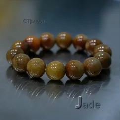 2411250 Vòng cẩm thạch sắc vàng thổ, đá A phiên bản đẹp