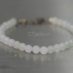 Mẫu 2206064 Vòng bạch ngọc, vòng tay hộ mệnh ngọc Cẩm thạch thiên nhiên CTjade