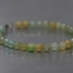 Mẫu 20122810 | Vòng tay đá Cẩm Thạch sắc Olive tuyệt đẹp CTjade