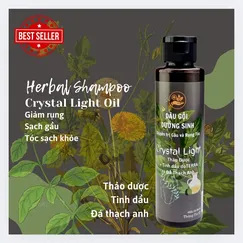 Dầu gội đá thạch anh cho mái tóc mây dầy đẹp, dầu dưỡng sinh Việt khỏe tóc giảm rụng tóc 200,  250ml