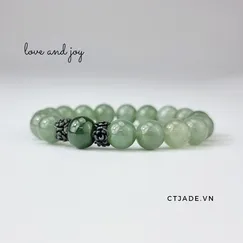 20042802 Vòng đá phong thủy bình an hộ mệnh, đá cẩm thạch thiên nhiên CTjade