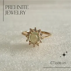 32203256 | Nhẫn đá Prehnite | Trang sức đá thiên nhiên cao cấp CTjade