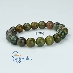 Mẫu S2006235 | Vòng Tay Đá Indian Agate 10ly | Trang sức cao cấp thương hiệu Việt Saigonistar