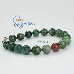 Mẫu S2003242 | Vòng Tay Đá Indian Agate 8ly | Trang sức cao cấp thương hiệu Việt Saigonistar
