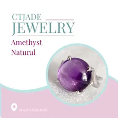 Mẫu 2203184 Nhẫn đá Thạch Anh tím Amethyst | Trang sức cao cấp đá thiên nhiên CTjdade