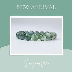 Mẫu 2110098 - Trang sức đá phong thủy hộ mệnh, vòng tay đá Moss Agate Saigonistar CTjade.vn