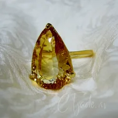 Mẫu 2307091 Trang sức đá phong thủy thịnh vượng nhẫn đá Citrine