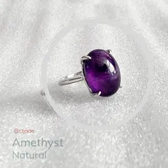 Mẫu 2203185 Nhẫn đá thạch anh tím Amethyst | Trang sức đá phong thủy hộ mệnh CTjdade