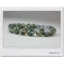 Mẫu A2106108 | Trang Sức Phong Thủy CTjade Vòng Tay Moss Agate | Ngọc Băng Tảo