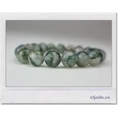 Mẫu A2106106 | Trang Sức Phong Thủy CTjade Vòng Tay Moss Agate | Ngọc Băng Tảo