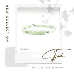 Mẫu 2204260 Trang sức phong thủy may mắn, vòng tay đá cẩm thạch thiên nhiên CTjade