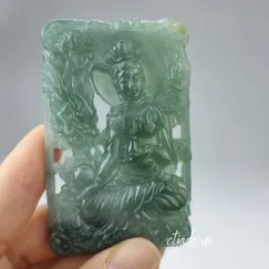 Mẫu P2108039 | Tượng Phật Quan Thế Âm Bồ Tát , Ngọc đá Cẩm Thạch | CTjade