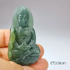 Mẫu P2107123 | Tượng Phật Quan thế âm bồ tát, ngọc cẩm thạch | CTjade