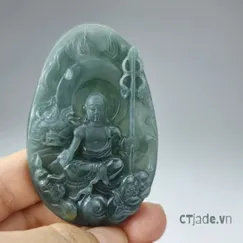 Mẫu P2107122 | Tượng Phật Địa Tạng Vương Bồ Tát - Ngọc Cẩm Thạch CTjade