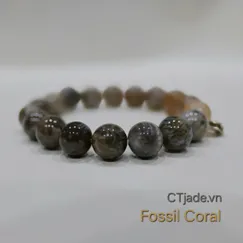 2403072 Chuỗi tay san hô hóa thạch đen, phiên bản signature CTjade.vn