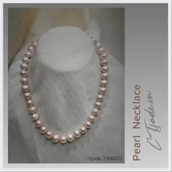 Mẫu 2306021 Trang sức cho thuê, trang sức ngọc trai thiên nhiên CTjade, vòng cổ viên trai 10ly.